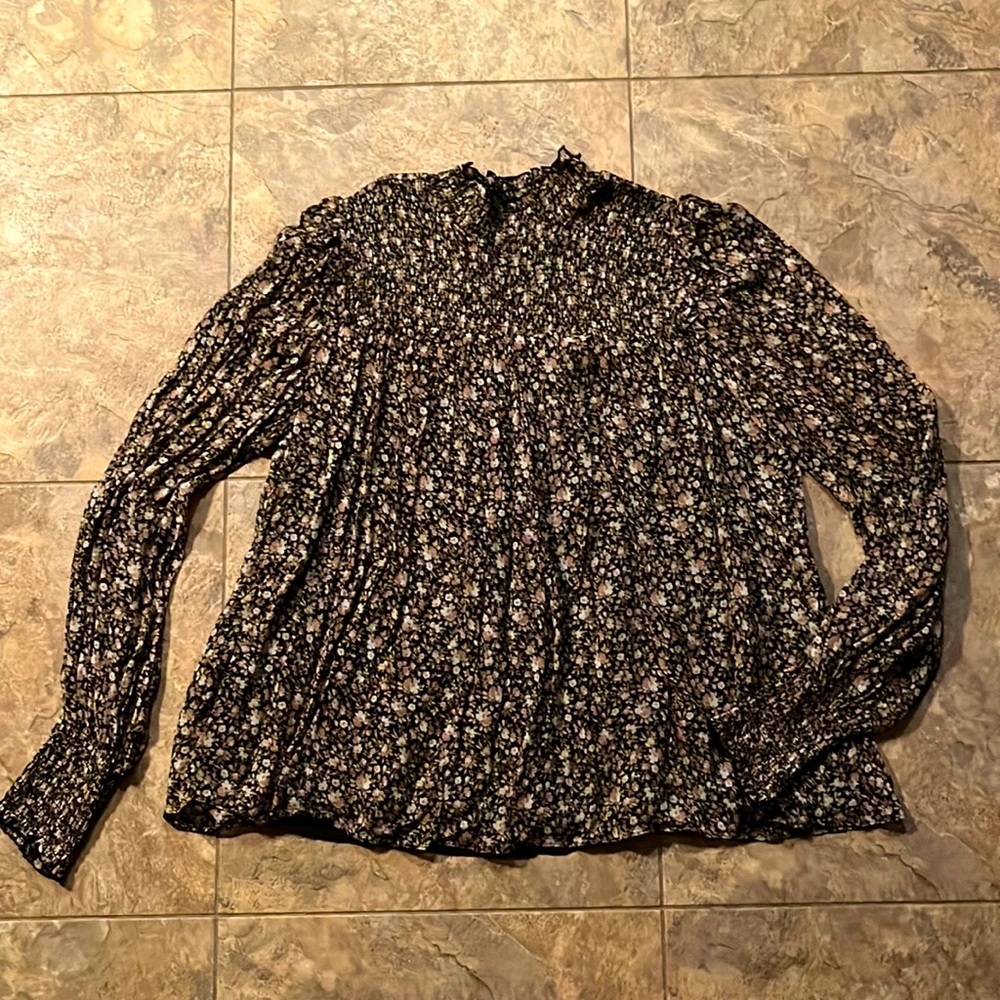 NWOT & Other Stories Ruched Floral Blouse